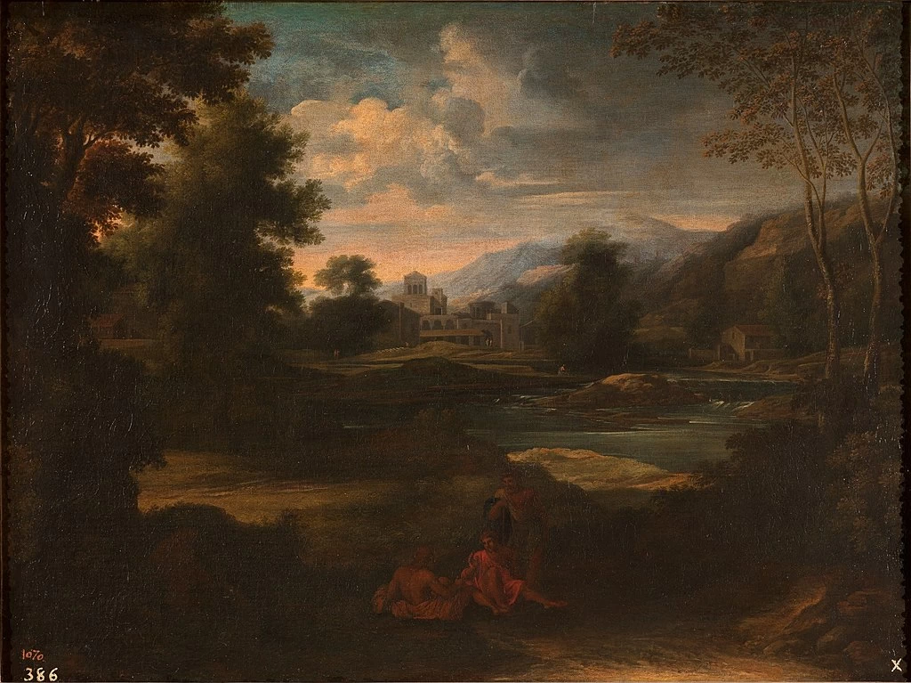 Gaspard Dughet - 241, Paesaggio con tre figure